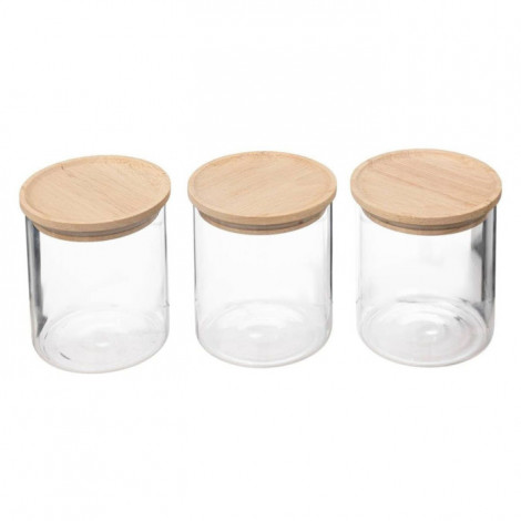 Lot de 3 Bocaux de Conservation "Hermet" 350ml Transparent|Boites de Rangement|Paris Prix