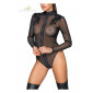 Body tulle et broderies zippé F221|Lingerie et Vêtement Femme|NatureCoquine