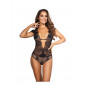 Body tulle et dentelle noir V-9900 - Axami|Lingerie et Vêtement Femme|NatureCoquine