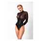 Body Edge zippé avec anneaux F321 wetlook et tulle|Lingerie et Vêtement Femme|NatureCoquine