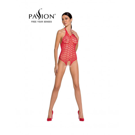 Body résille ouvert BS087 - Rouge|Lingerie et Vêtement Femme|NatureCoquine