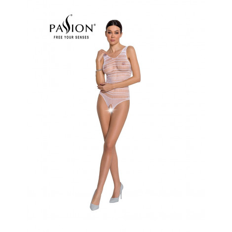 Body résille ouvert BS086 - Blanc|Lingerie et Vêtement Femme|NatureCoquine