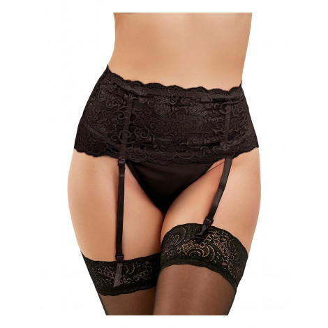 Porte-jarretelles noir et string|Lingerie et Vêtement Femme|NatureCoquine