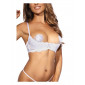 Soutien-gorge ouvert blanc V-9821 - Axami|Lingerie et Vêtement Femme|NatureCoquine