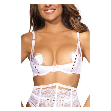 Soutien-gorge seins nus blanc V-9791 - Axami|Lingerie et Vêtement Femme|NatureCoquine