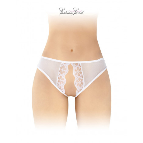Culotte blanche ouverte Ambre - Fashion Secret|Lingerie et Vêtement Femme|NatureCoquine