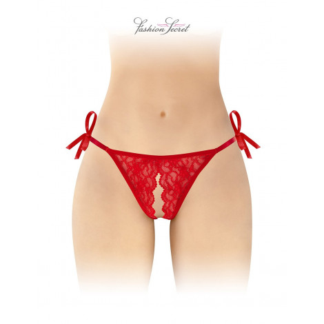 String rouge ouvert à nouer Stella - Fashion Secret|Lingerie et Vêtement Femme|NatureCoquine