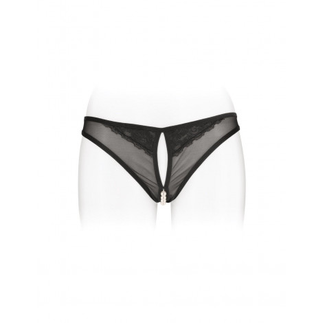 String ouvert avec perles Sophie - noir|Lingerie et Vêtement Femme|NatureCoquine