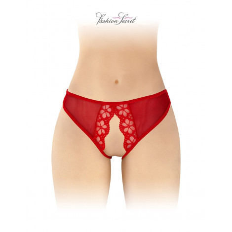 Culotte rouge ouverte Ambre - Fashion Secret|Lingerie et Vêtement Femme|NatureCoquine