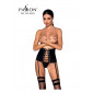 Serre taille à jarretelles faux cuir Céline - Passion|Lingerie et Vêtement Femme|NatureCoquine