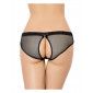 Culotte ouverte en résille noire|Lingerie et Vêtement Femme|NatureCoquine