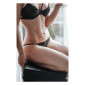 Slip échancré tulle et broderies|Lingerie et Vêtement Femme|NatureCoquine