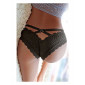Tanga noir en dentelle fine|Lingerie et Vêtement Femme|NatureCoquine