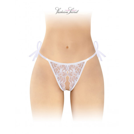 String blanc ouvert à nouer Stella - Fashion Secret|Lingerie et Vêtement Femme|NatureCoquine
