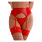 Porte-jarretelles wetlook avec string rouge|Lingerie et Vêtement Femme|NatureCoquine