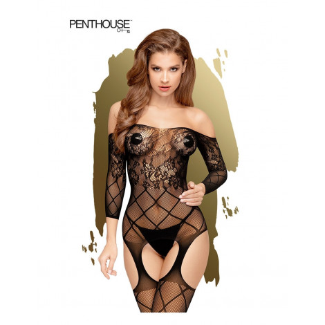 Combinaison Top-Notch noire - penthouse|Lingerie et Vêtement Femme|NatureCoquine