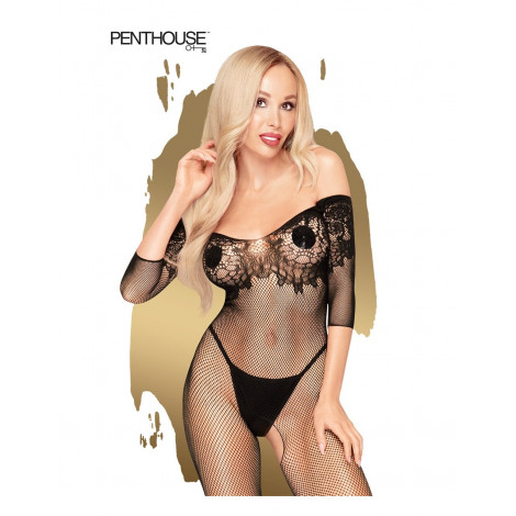 Combinaison High profile noire - Penthouse|Lingerie et Vêtement Femme|NatureCoquine