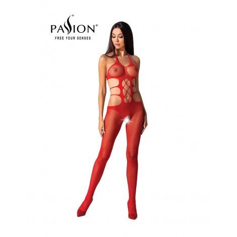 Combinaison résille BS084 - Rouge|Lingerie et Vêtement Femme|NatureCoquine