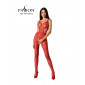 Combinaison résille BS085 - Rouge|Lingerie et Vêtement Femme|NatureCoquine