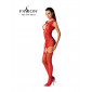 Combinaison résille BS082 - Rouge|Lingerie et Vêtement Femme|NatureCoquine