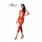 Combinaison résille BS081 - Rouge|Lingerie et Vêtement Femme|NatureCoquine