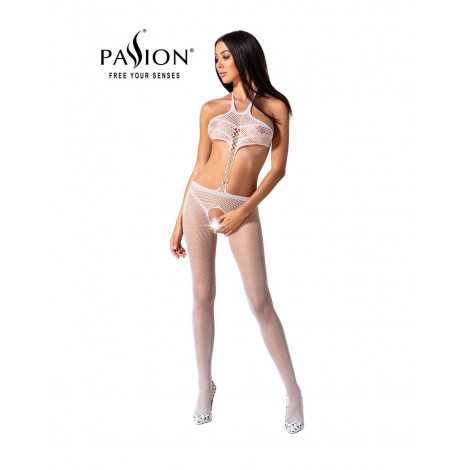 Combinaison résille BS080 - Blanc|Lingerie et Vêtement Femme|NatureCoquine