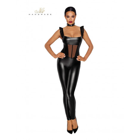 Combinaison wetlook et tulle F256|Lingerie et Vêtement Femme|NatureCoquine