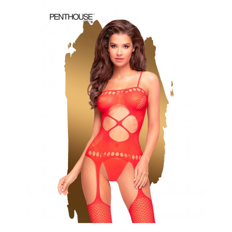 Combinaison Hot Nightfall Rouge - Penthouse|Lingerie et Vêtement Femme|NatureCoquine