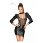 Robe wetlook et tulle rayé F201|Lingerie et Vêtement Femme|NatureCoquine