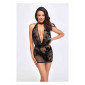 Mini robe dos nu Mythos F313 tulle floqué|Lingerie et Vêtement Femme|NatureCoquine