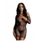 Mini robe manches longues résille et filet - Le Désir|Lingerie et Vêtement Femme|NatureCoquine