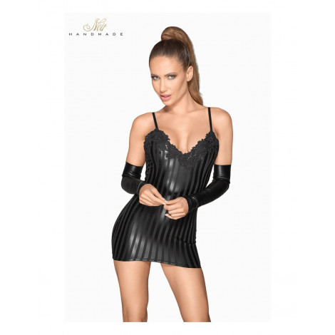 Mini robe wetlook à rayures F208|Lingerie et Vêtement Femme|NatureCoquine