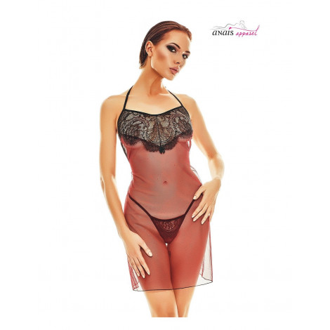 Robe lingerie rouge et noire Fantasme - Anaïs|Lingerie et Vêtement Femme|NatureCoquine
