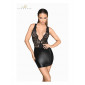 Robe courte wetlook et dentelle F214|Lingerie et Vêtement Femme|NatureCoquine