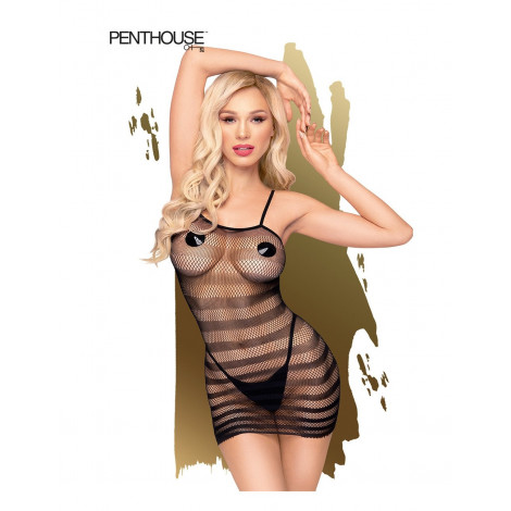 Robe sexy Ecstasy Queen noire - Penthouse|Lingerie et Vêtement Femme|NatureCoquine