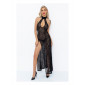 Robe longue fendue en tulle léopard F288|Lingerie et Vêtement Femme|NatureCoquine
