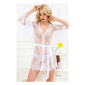 Déshabillé sexy blanc transparent|Lingerie et Vêtement Femme|NatureCoquine