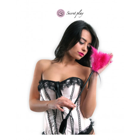 Cravache et plumeau 50 cm fuchsia|Lingerie et Vêtement Femme|NatureCoquine