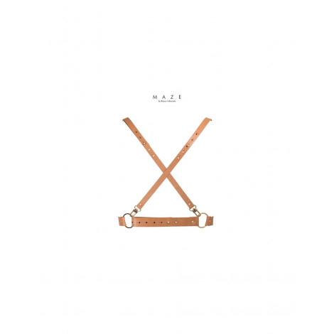 Harnais X marron - Maze|Lingerie et Vêtement Femme|NatureCoquine