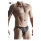 Jock strap noir wetlook et résille - Regnes|Lingerie et Vêtement Homme|NatureCoquine
