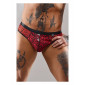 Slip type brésilien zébré rouge et noir - Regnes|Lingerie et Vêtement Homme|NatureCoquine