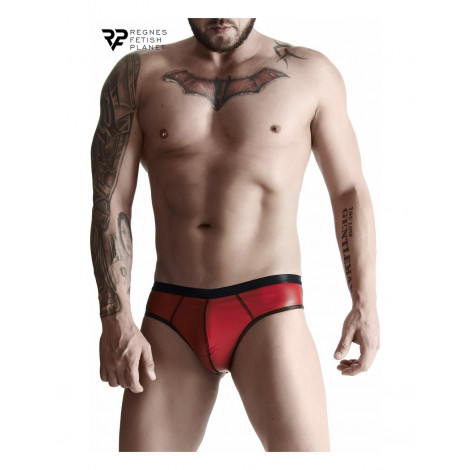 Slip rouge wetlook - Regnes|Lingerie et Vêtement Homme|NatureCoquine