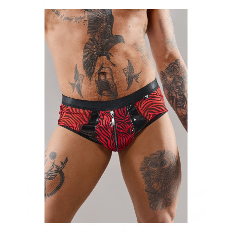 Shorty à zip en tulle zébré - Regnes|Lingerie et Vêtement Homme|NatureCoquine