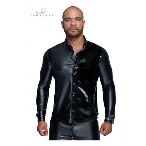Chemise wetlook et vinyle H064|Lingerie et Vêtement Homme|NatureCoquine
