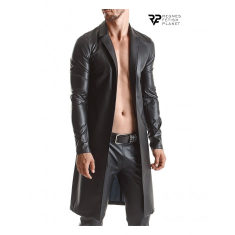 Manteau long wetlook Sergio - Regnes|Lingerie et Vêtement Homme|NatureCoquine