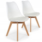 Lot de 2 Chaises Design "Flaubert" 82cm Blanc|Chaise|Paris Prix