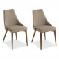 Lot de 2 Chaises Design en Tissu "Léa" 91cm Naturel|Chaise|Paris Prix