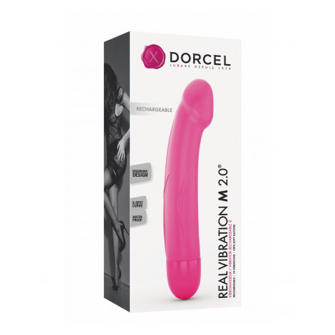 Vibro rechargeable Real Vibration rose M 2.0 - Dorcel|Vibromasseur|NatureCoquine