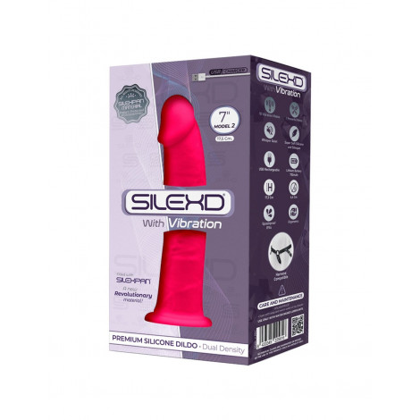 Vibromasseur double densité rose 17,5 cm - SilexD|Vibromasseur|NatureCoquine