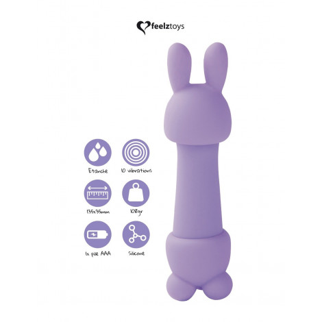 Mini vibromasseur Mister Bunny violet - Feelztoys|Vibromasseur|NatureCoquine